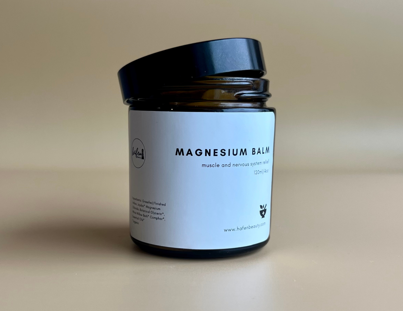a picture of magnesium balm with grassfed tallow to up magensium levels naturally