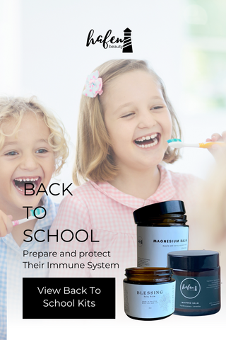 kids using skincare products to protect their immune system before they go back to school