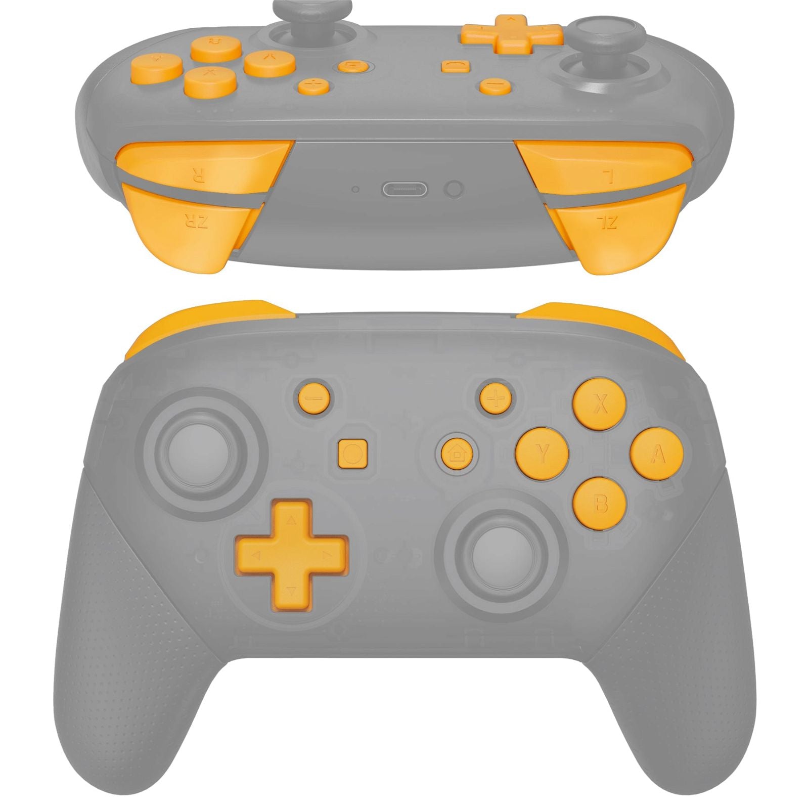 Caution Yellow 13in1 Button Kits For NS Pro Controller-KRP318WS