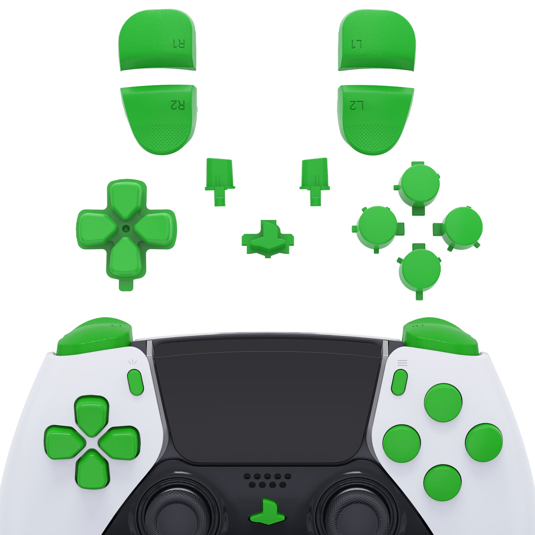 Lime Green Full Set Button Kits Compatible With PS5 Edge Controller -JXTEGP011WS