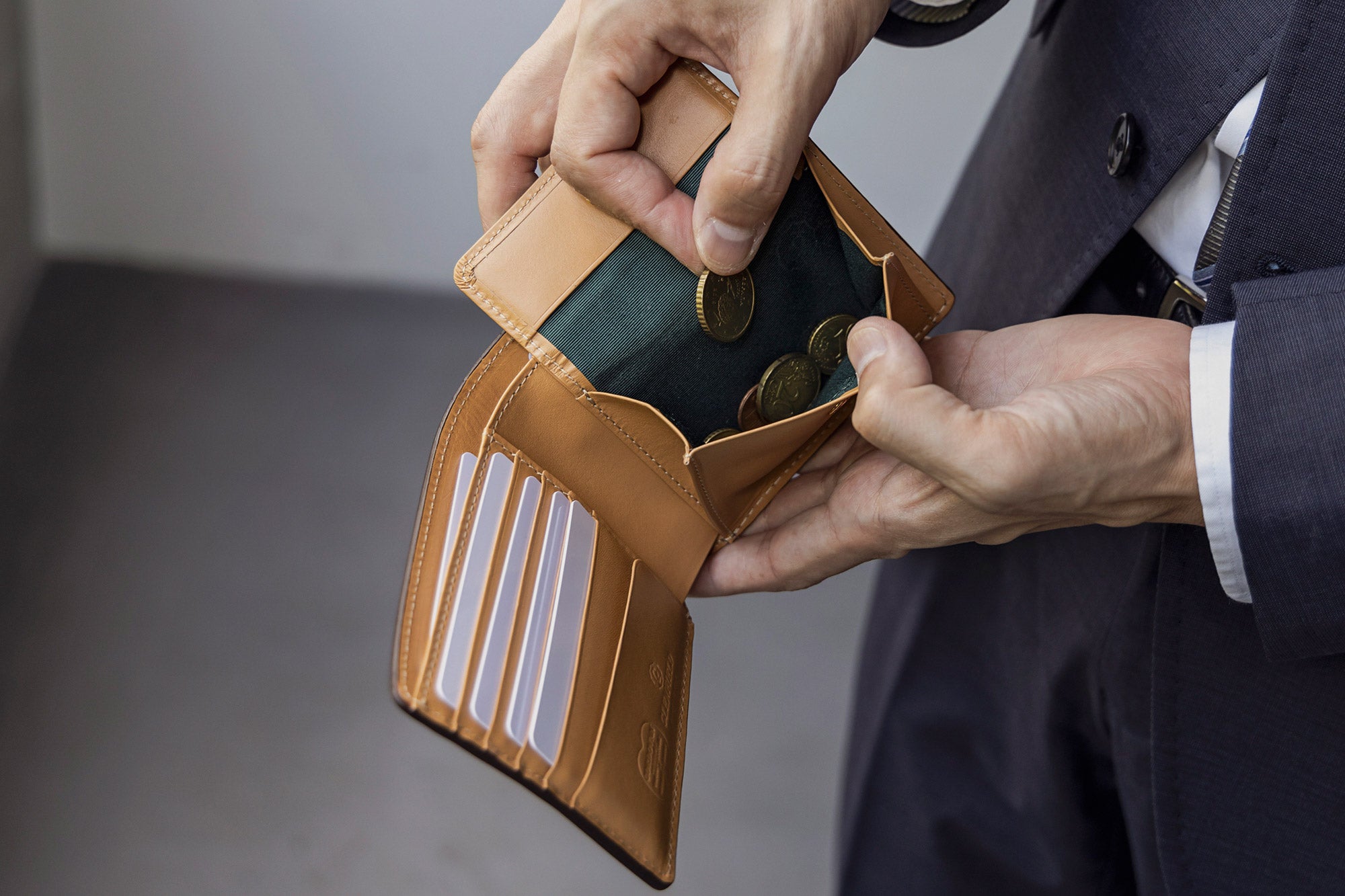 GLENFIELD グレンフィールド 日本製 コードバン 二つ折り財布【名入れ