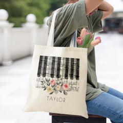 Piano tote bag