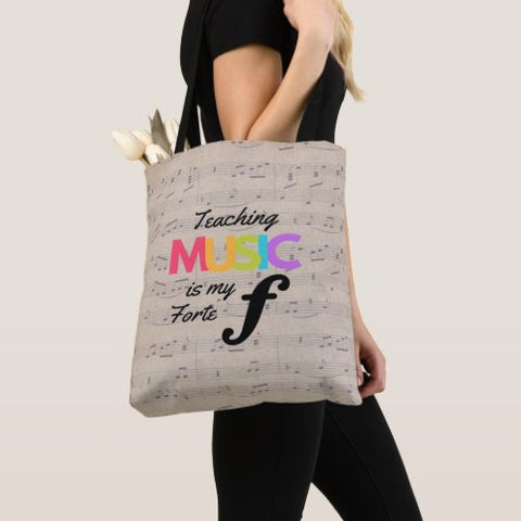 Music teacher tote bag