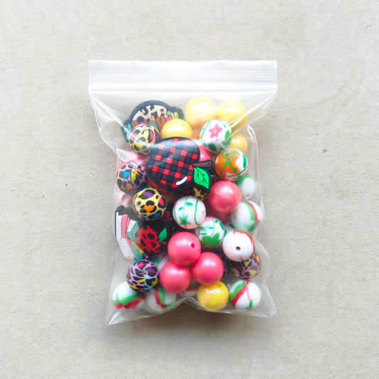 Teacher Apple Focal Beads,Mix Silicone Beads Bulk