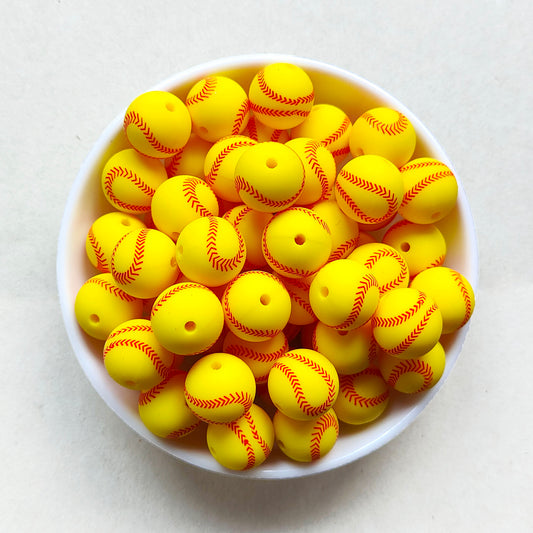 Football Silicone Beads 15MM – MrBiteBabyStore