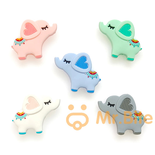 Silicone Elephant Focal Beads – MrBiteBabyStore