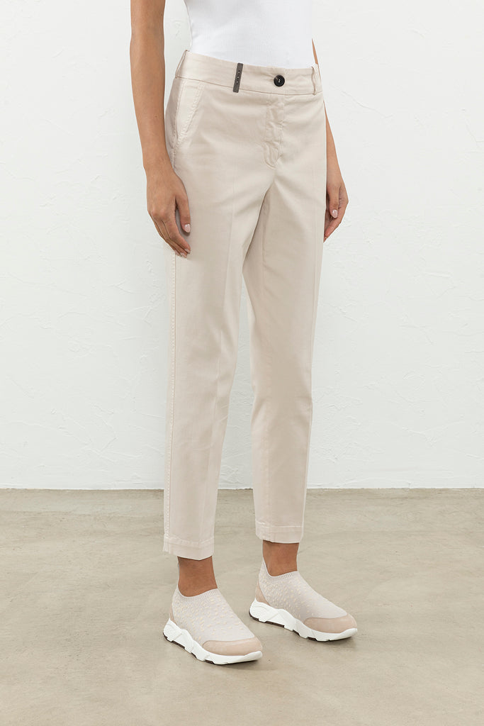 Cotton gabardine trousers – Peserico US