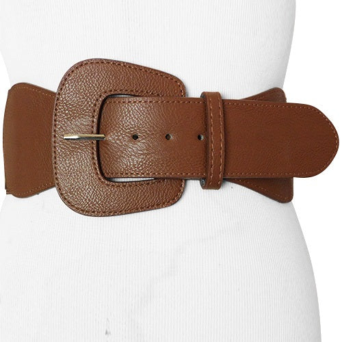 Keep It Gypsy Buckle Brown and White Hair On Leather Belt – White