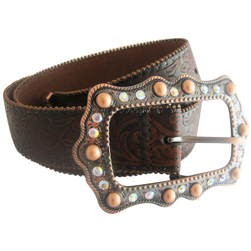 Whippy Women's Rhinestones Leather Belt