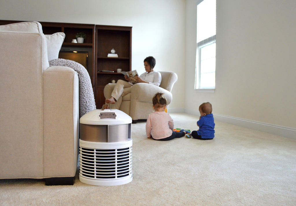 air purifier in room with family