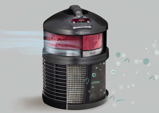 Air purifier removing viruses