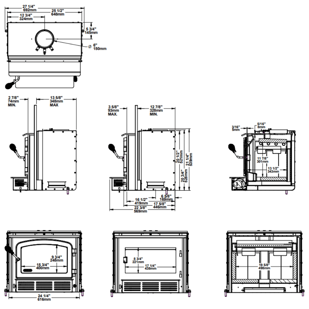 Drolet-Escape-1500-I-Dimensions