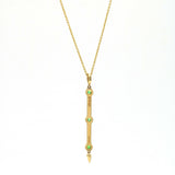Irthly Return Sans Tsavorite Diamond Bar Pendant Necklace in 14k Yellow Gold