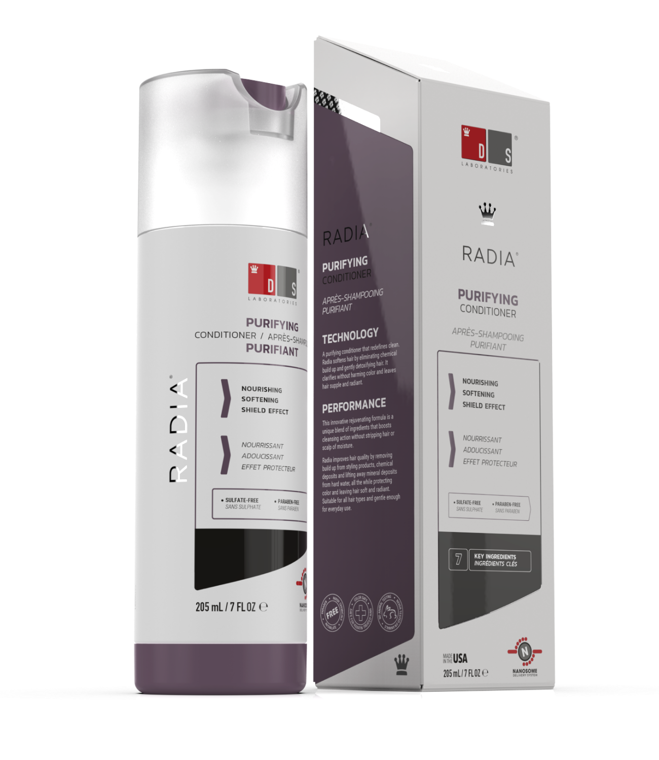 RADIA® | Reinigender Conditioner für trockene, empfindliche oder gereizte Kopfhaut - DS Laboratories product image