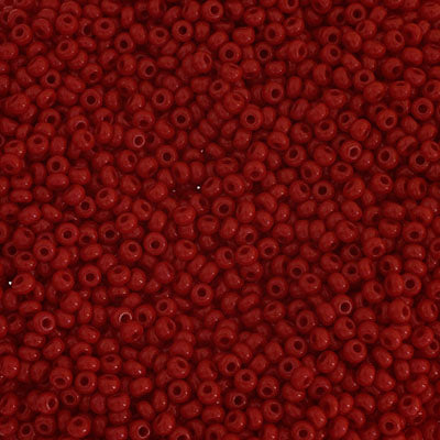 Preciosa Czech Seed Bead 11/0 Opaque Dark Red (10 Grams)