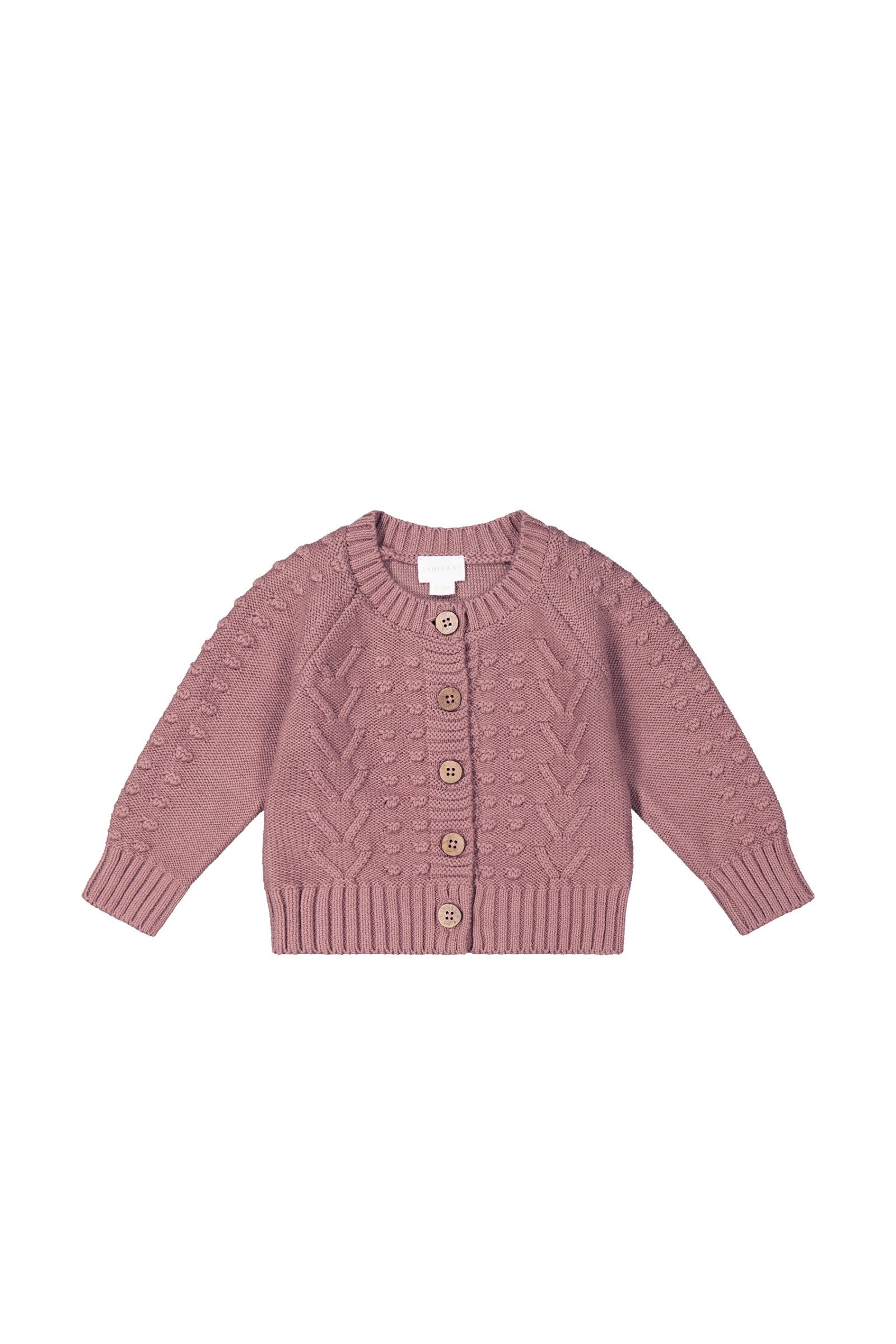 Jamie Kay Cable Cardigan - French Rose – home life childrens boutique