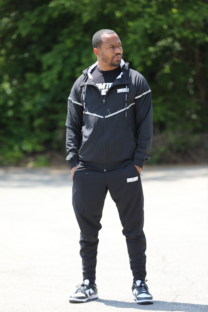 Flex Suit Cross Training Sweat Suit-Zip Top (2 Tone - Black/Grey