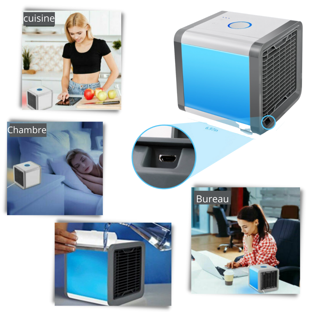 Mini USB air conditioner - portable and compact - Ozerty