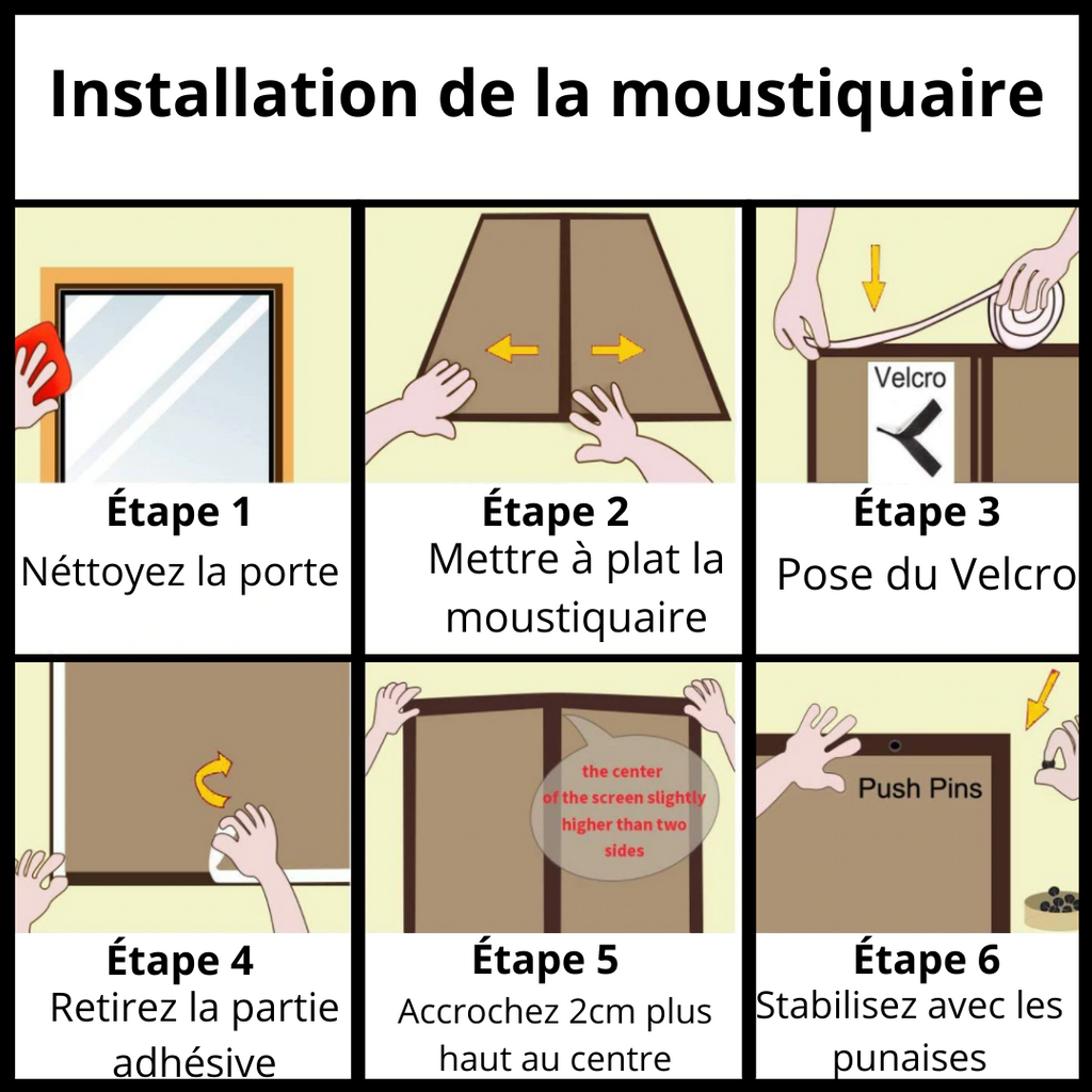 Magnetic screen door - Easy installation - Ozerty