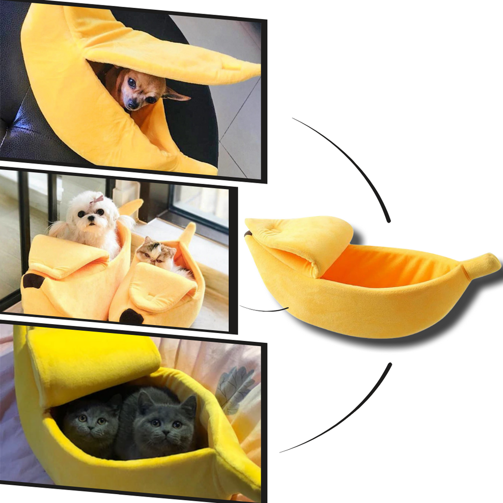 Banana basket for dogs and cats - banana-shaped cat bed - Ozerty