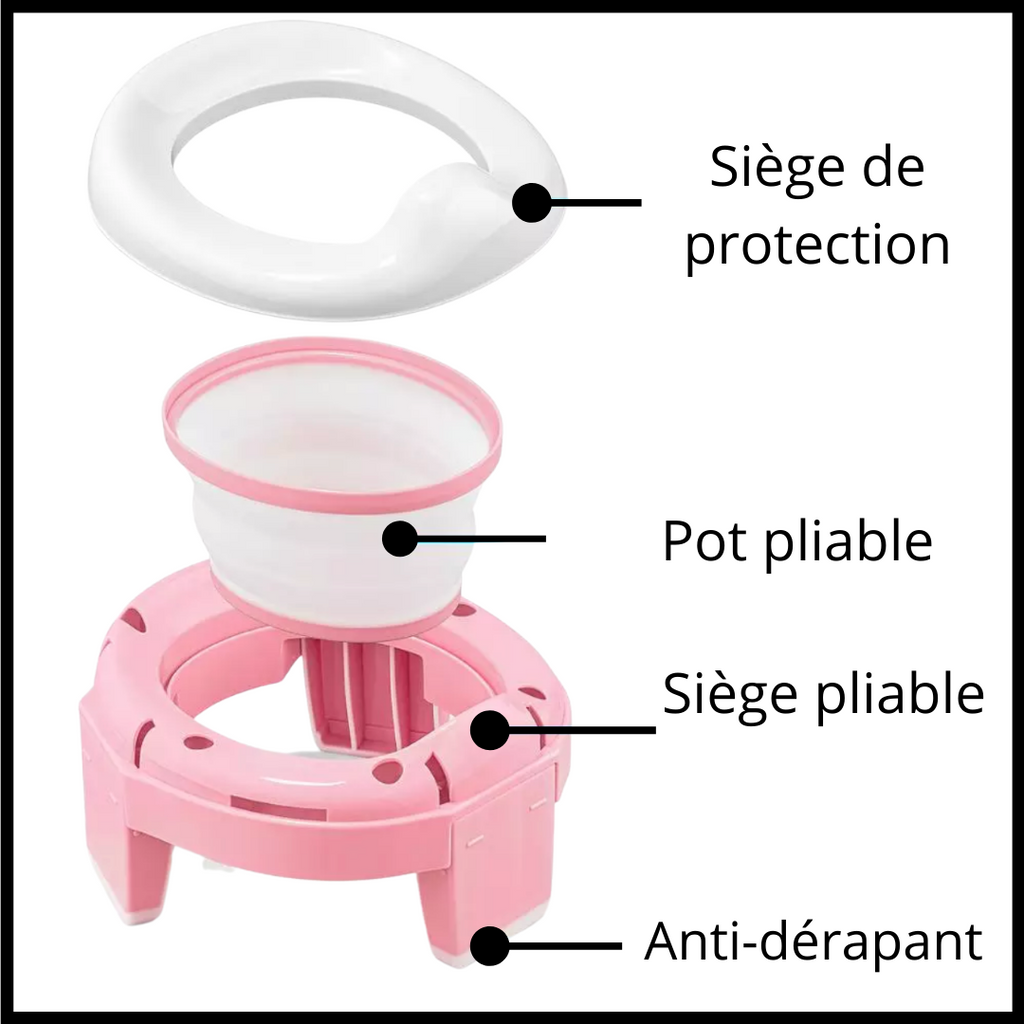 3 in 1 baby training potty - Protection against urine - Ozerty