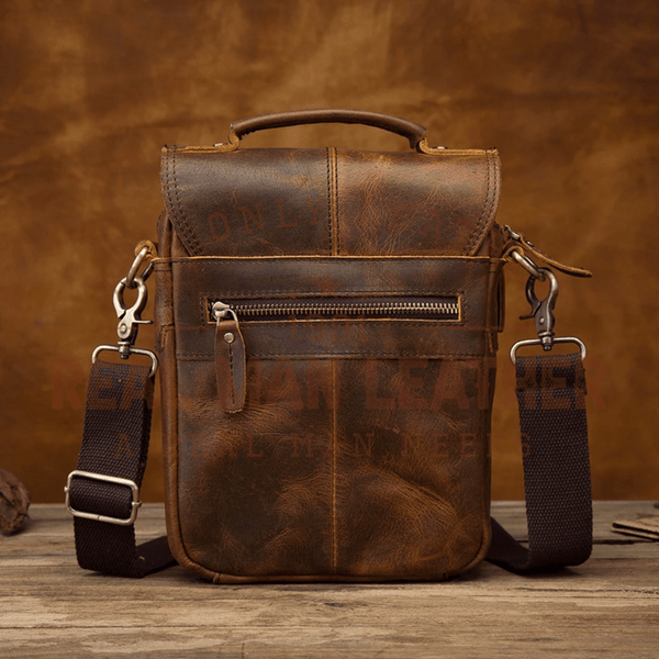 Berdine Leather Shoulder Messenger Bag - Real Man Leather