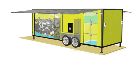 Mobile Robotic Food Distribution Centers, Model 1