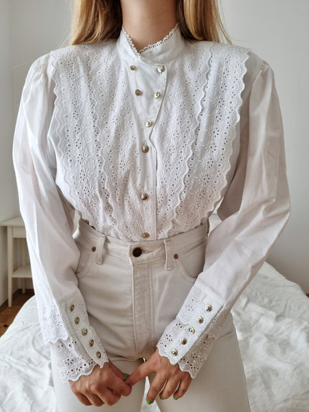 Vintage Cotton Lace Blouse