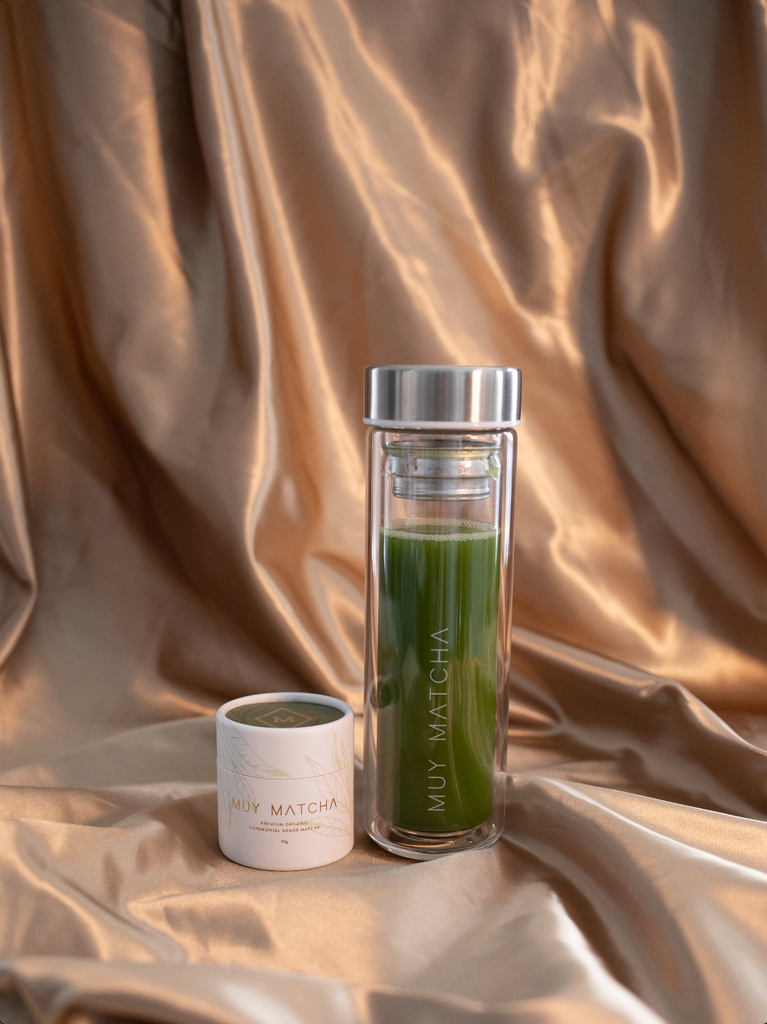 Double Wall Glass Matcha Shaker w/ Infuser