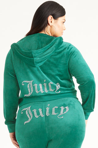 OG Big Bling Velour Hoodie | Juicy Couture