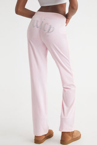 Juicy Couture Pink diamanté zip up tracksuit with flare jog pants – Scamps  Kidswear