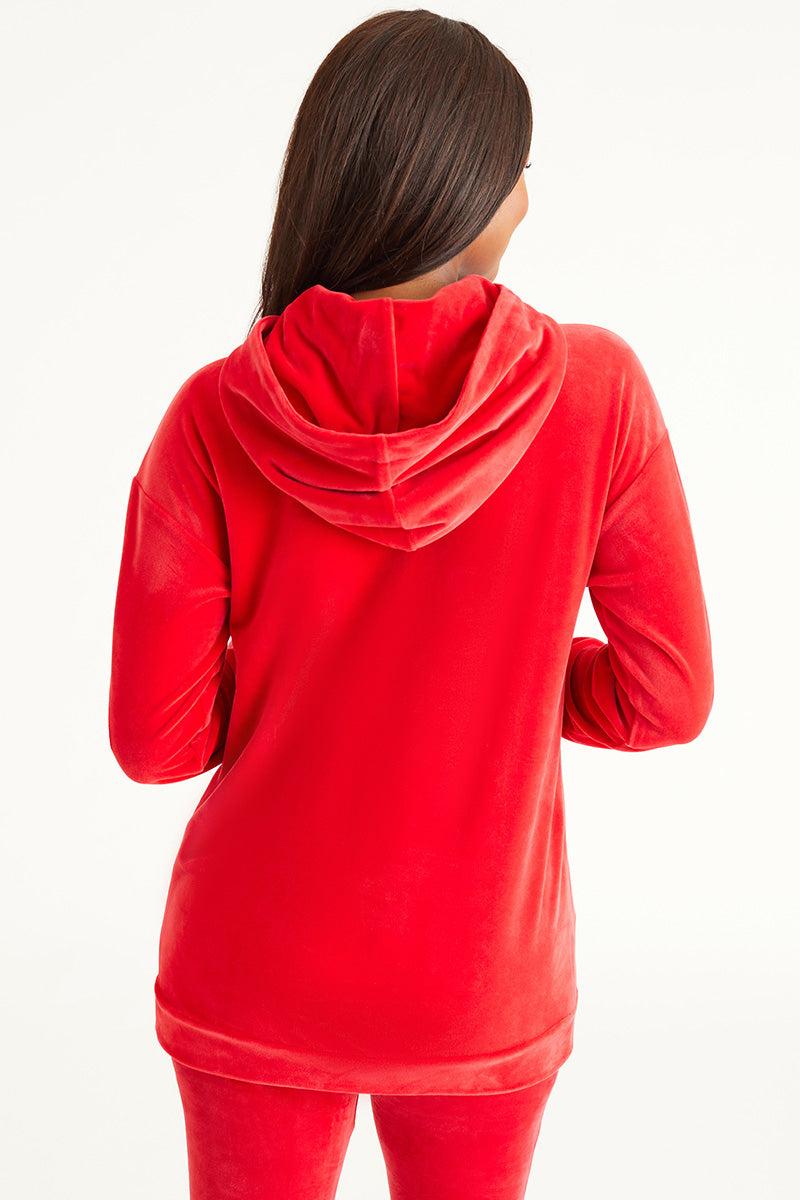 【Juicy Couture】 OG BIG BLING VELOUR HOODIE Coco Red Amazon.com: Juicy Couture Women's Bling Hoodie, Coco Red
