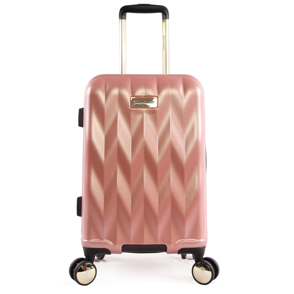 juicy couture luggage black and rose gold