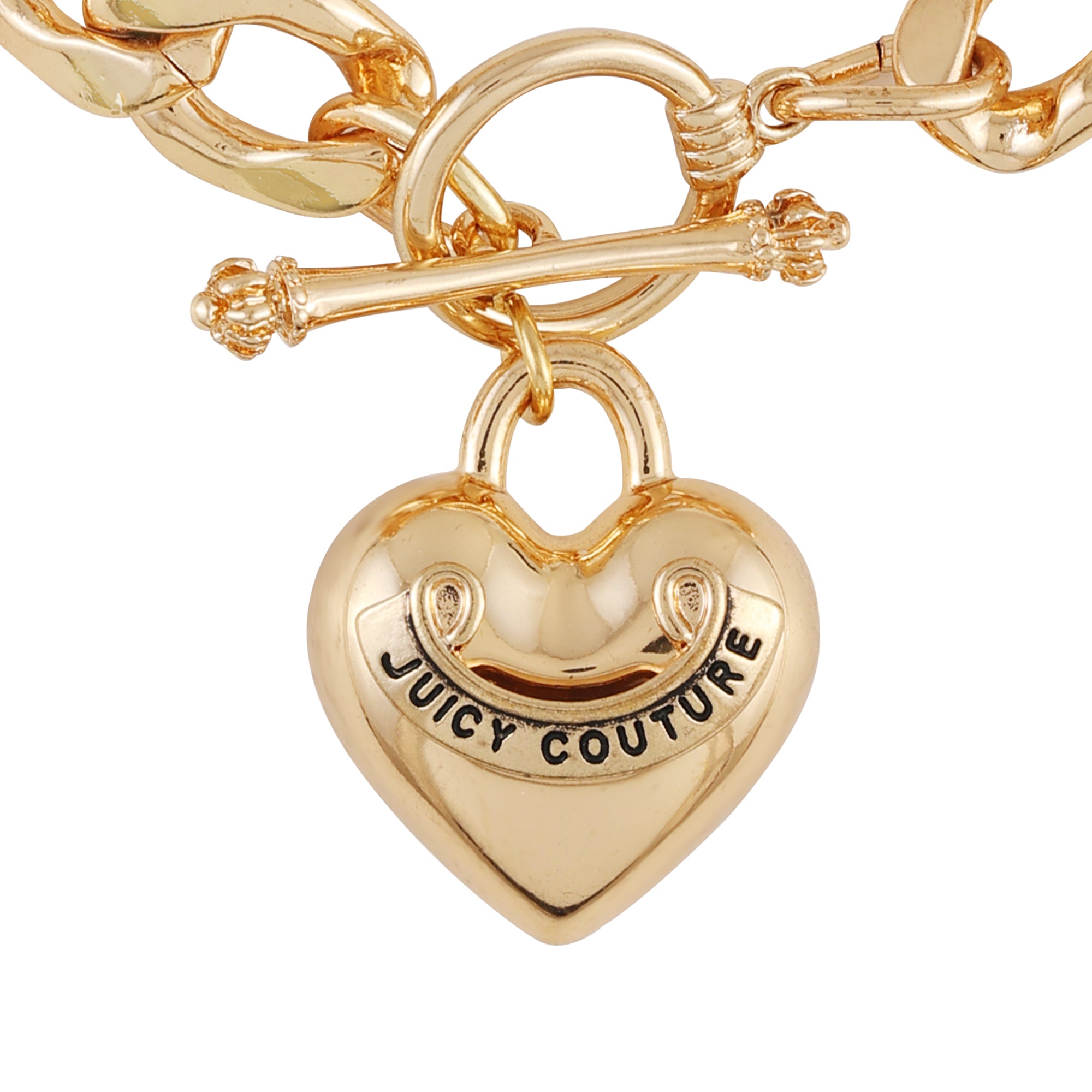 💝New! Juicy Couture silver crystal heart bracelet NWT