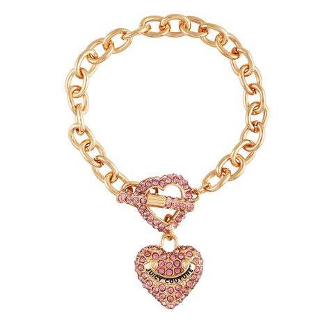 Juicy Couture Bracelet.link Juicy Bracelet.gold Ton Bracelet.pink Bracelet.juicy  Couture Jewelry Gift .juicy Couture Magnetic Bracelet . 