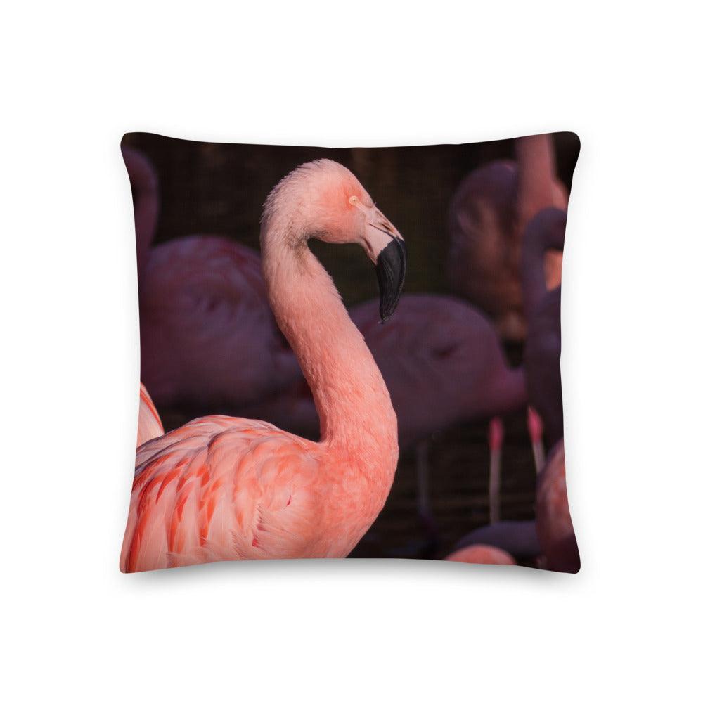 Flamingo am Abend - Dekokissen Howling Nature