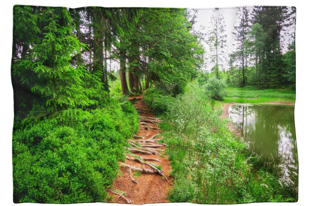 Harz, Weg am Teich - Kuscheldecke Howling Nature