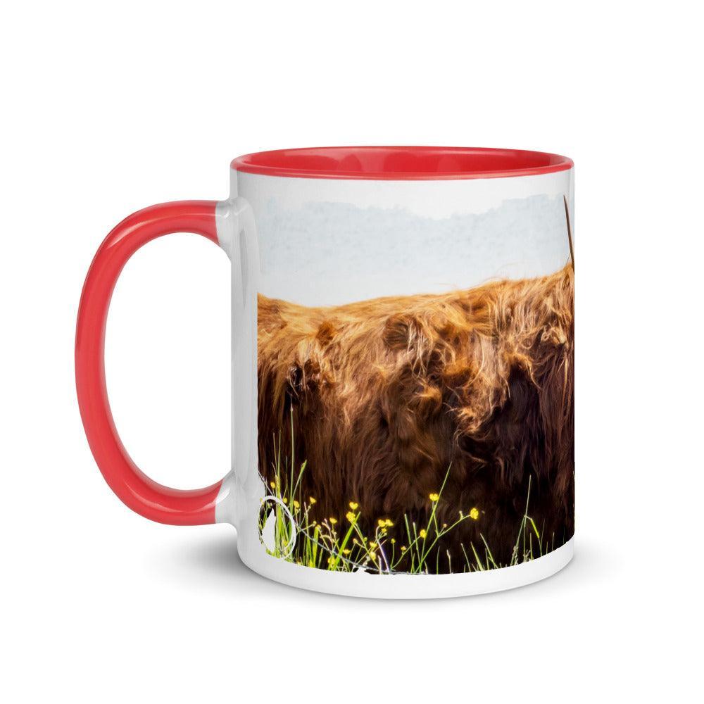 Hochlandrind am Wasser - Farbige Tasse Howling Nature