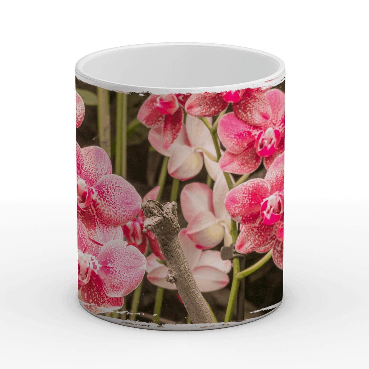 Orchidee - Tasse, weiß - Howling Nature