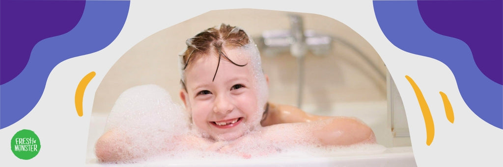 Baby Taking a Bubble Bath