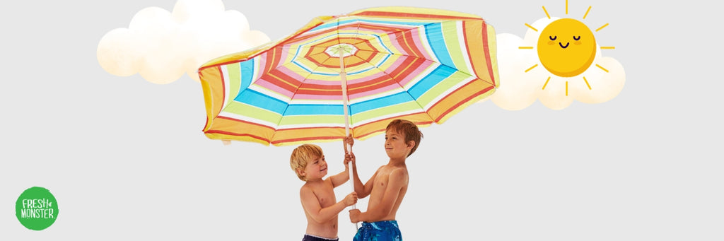 Kids Under an Umbrella