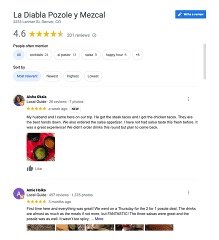 Ask for Reviews for your business