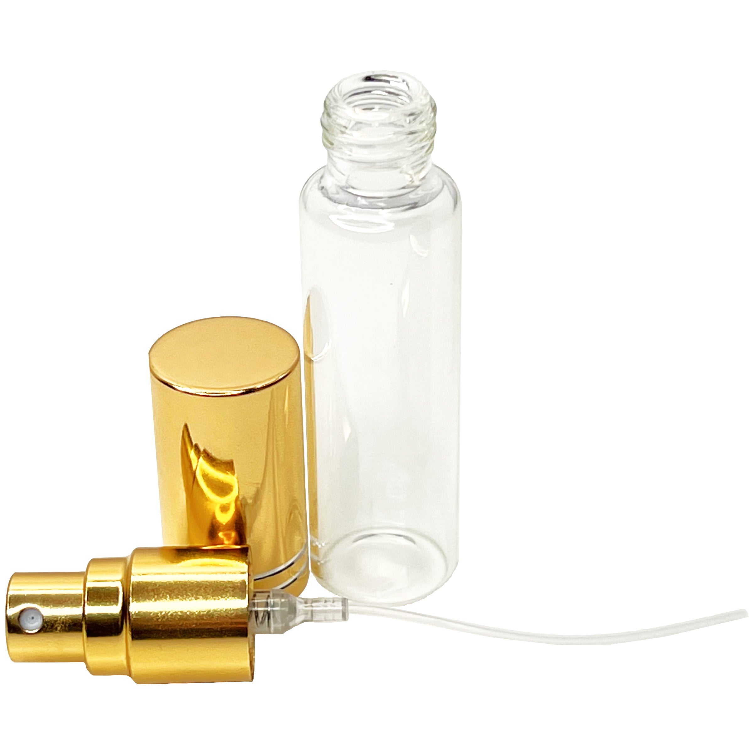 20ml 0.67oz Perfume Thick Glass Tall Spray Bottles Gold Atomizers 5