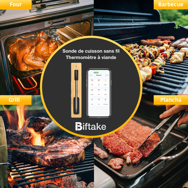 Biftake Sonde de cuisson connectée thermomètre viande sans fil