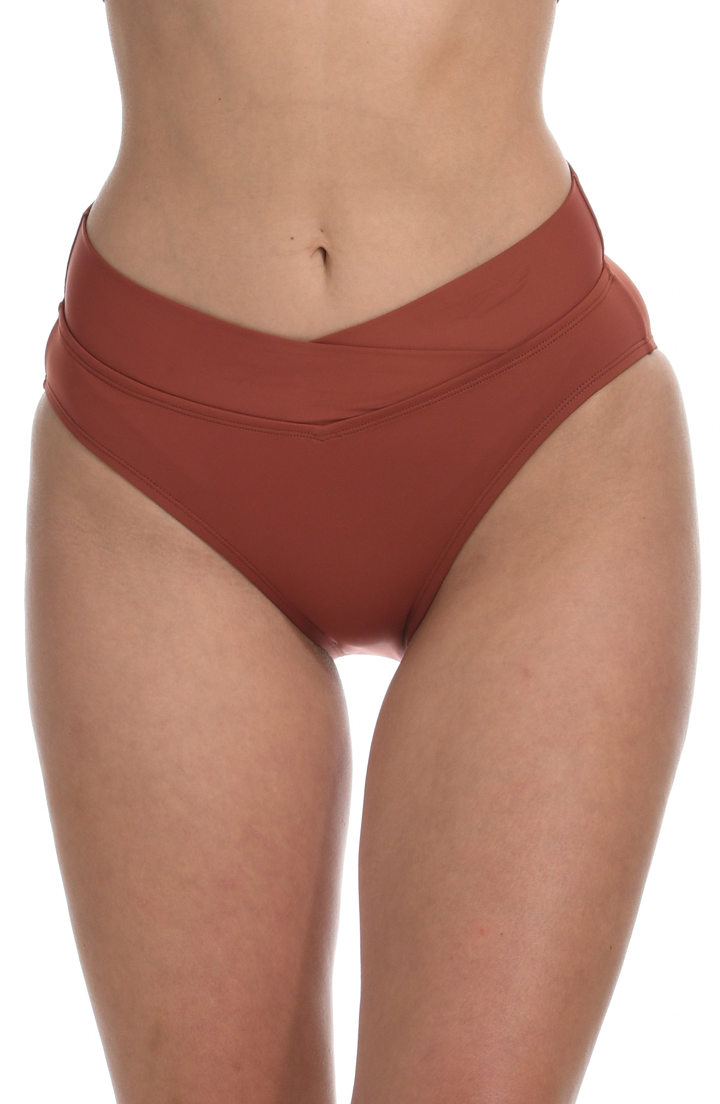 Island Goddess Ruffle Skirted Bottom - Hot Coral - FINAL SALE