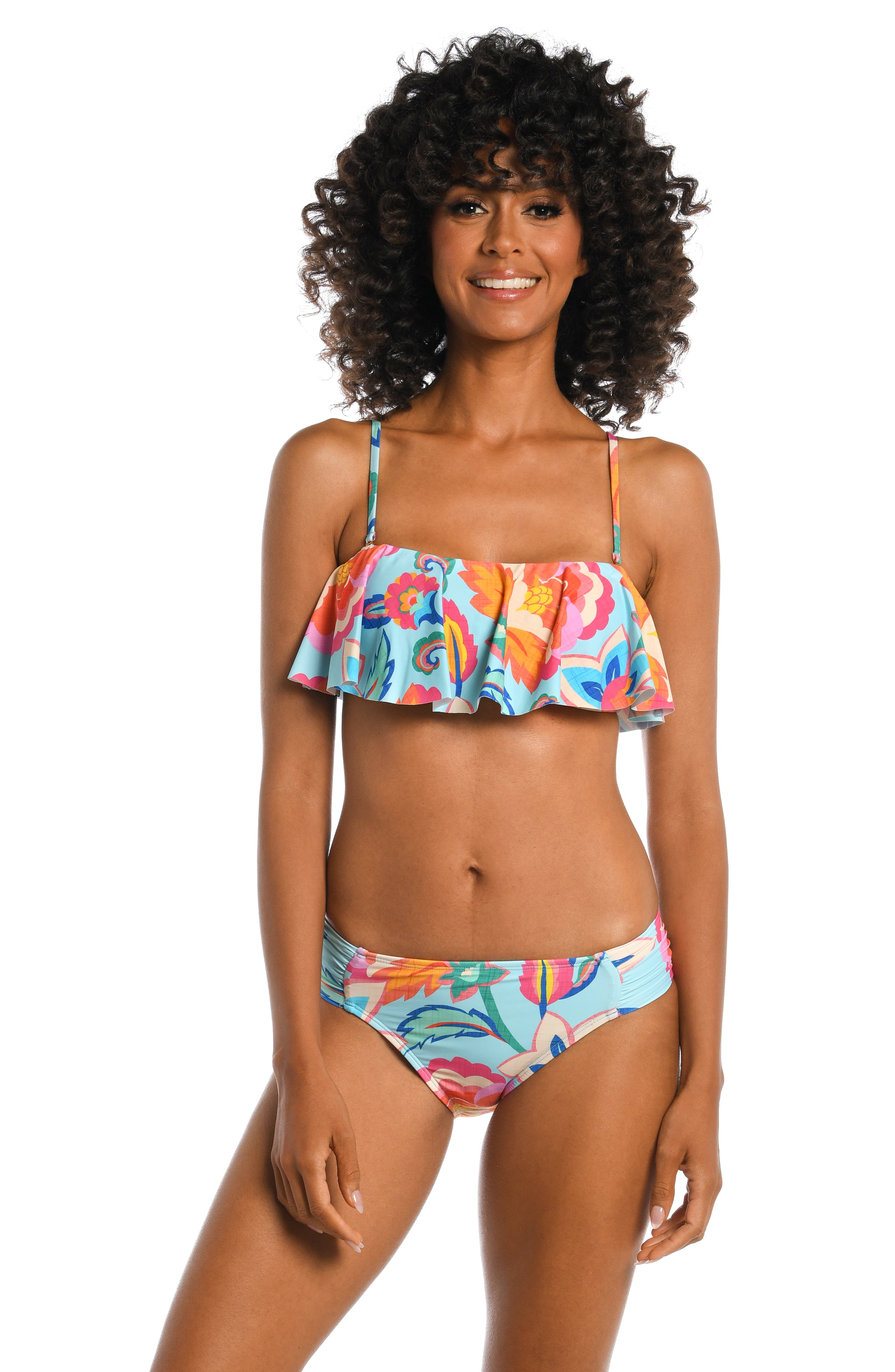 Island Goddess Bandeau Tankini Top - Sapphire