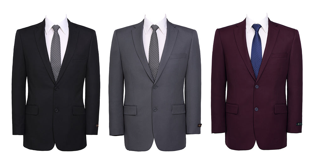 Men's 2-Piece Slim Fit Suit Blazer Dress Elegant Jacket & Pant