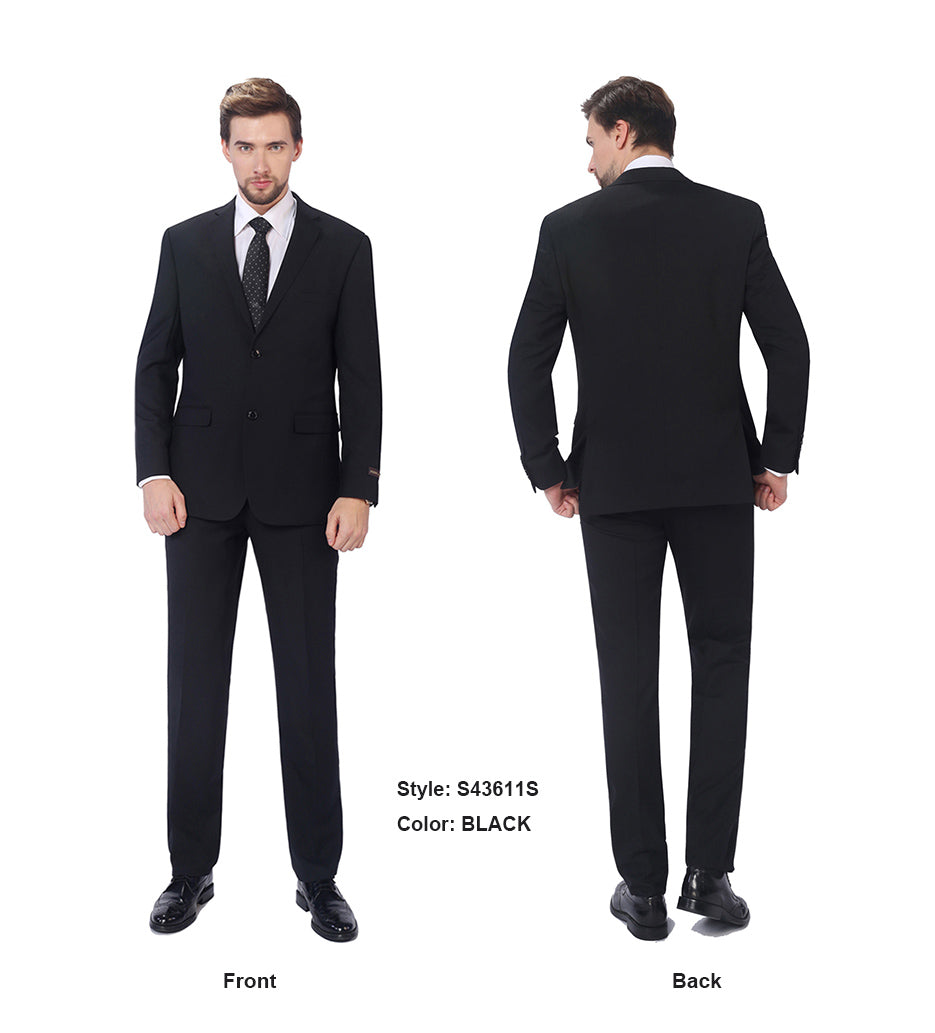 P&L Men's Premium Wool Blend Business Blazer Dress Suit Jacket & Pant