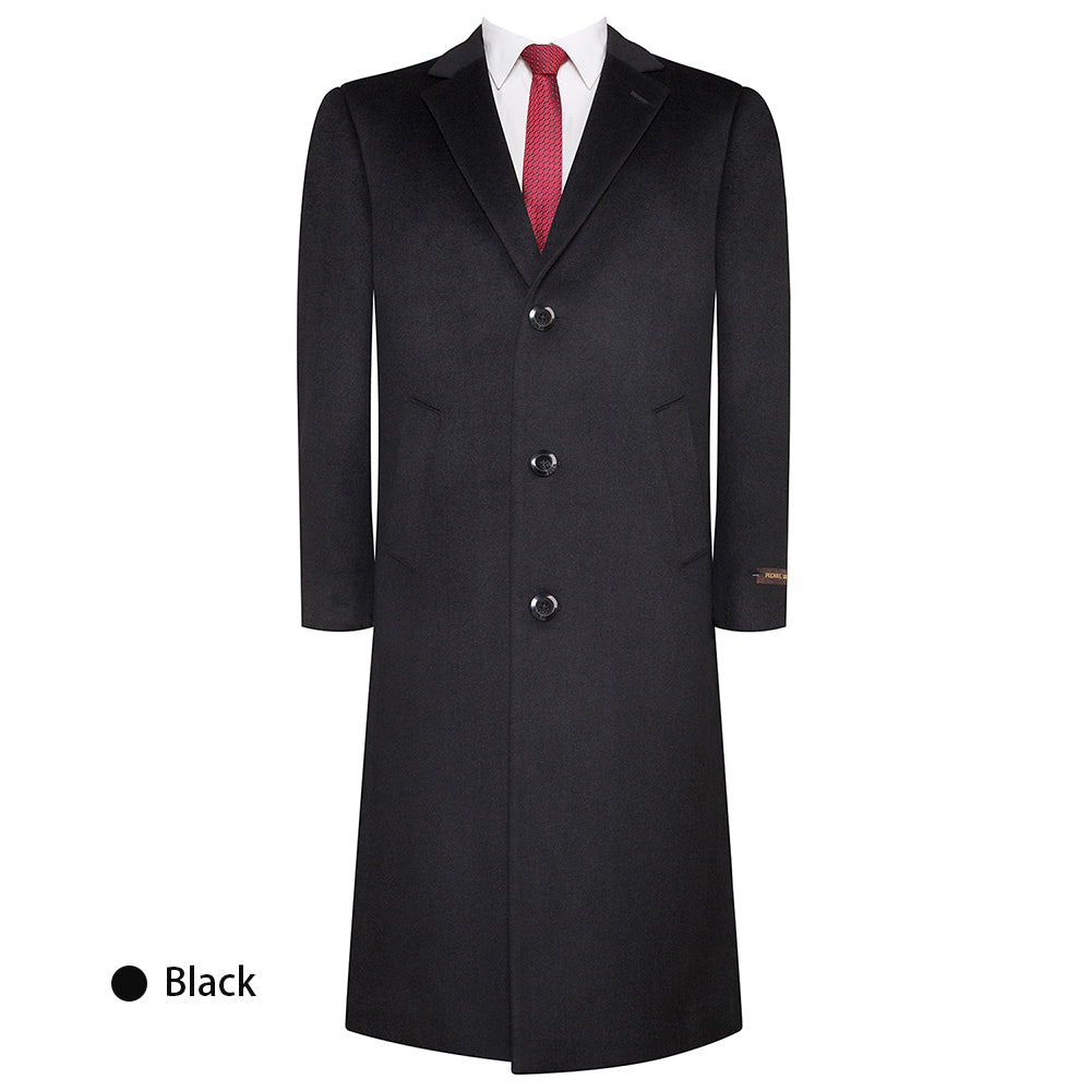 Men's Overcoat | Wool Blend Single Breasted Coat Over Suit - P&L –  plmenswear