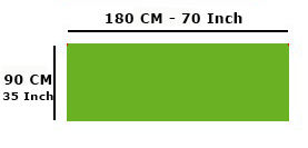 Taille de l'étole 100% soie